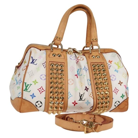 LOUIS VUITTON Monogram Multicolor Courtney MM Bag 2way White M45641 Auth 124887V - Picture 1 of 16